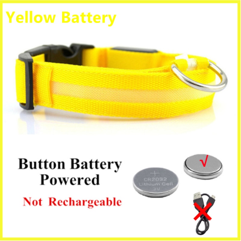 LED Glowing Dog Collar Adjustable Flashing Rechargeable