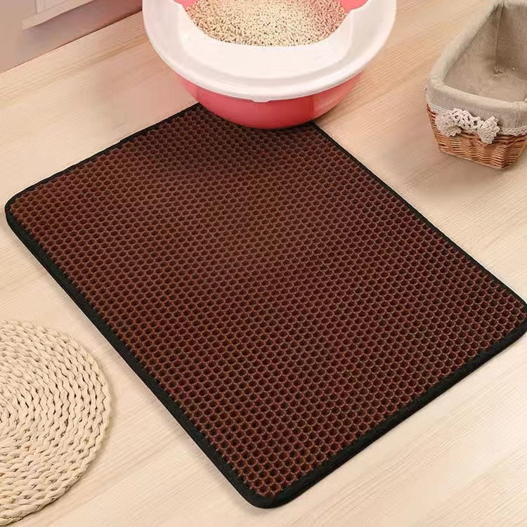 Waterproof Pet Cat Litter Mat Double Layer